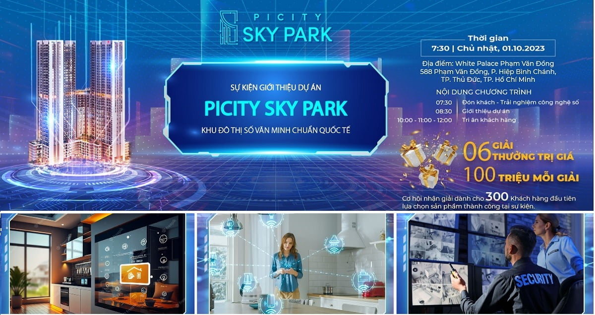 banner mở bán dự án picity sky park